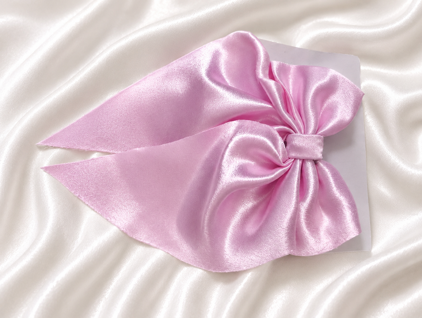 Hair Bow Clip- Light Pink