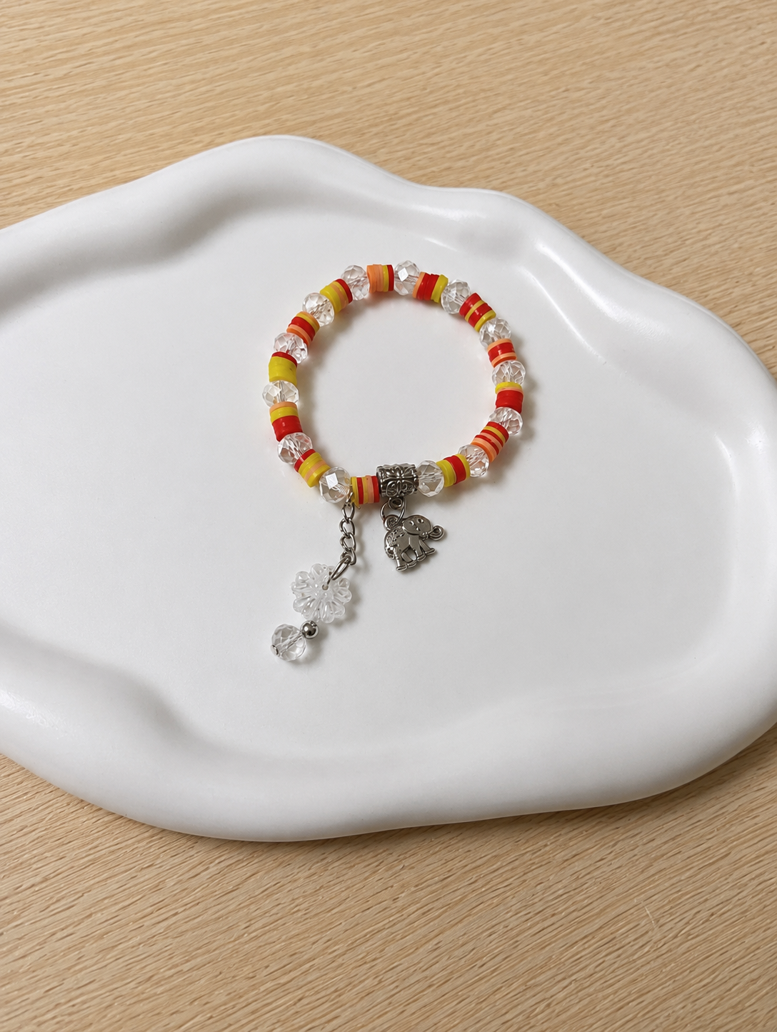 Red Yellow shade Charm Bracelet