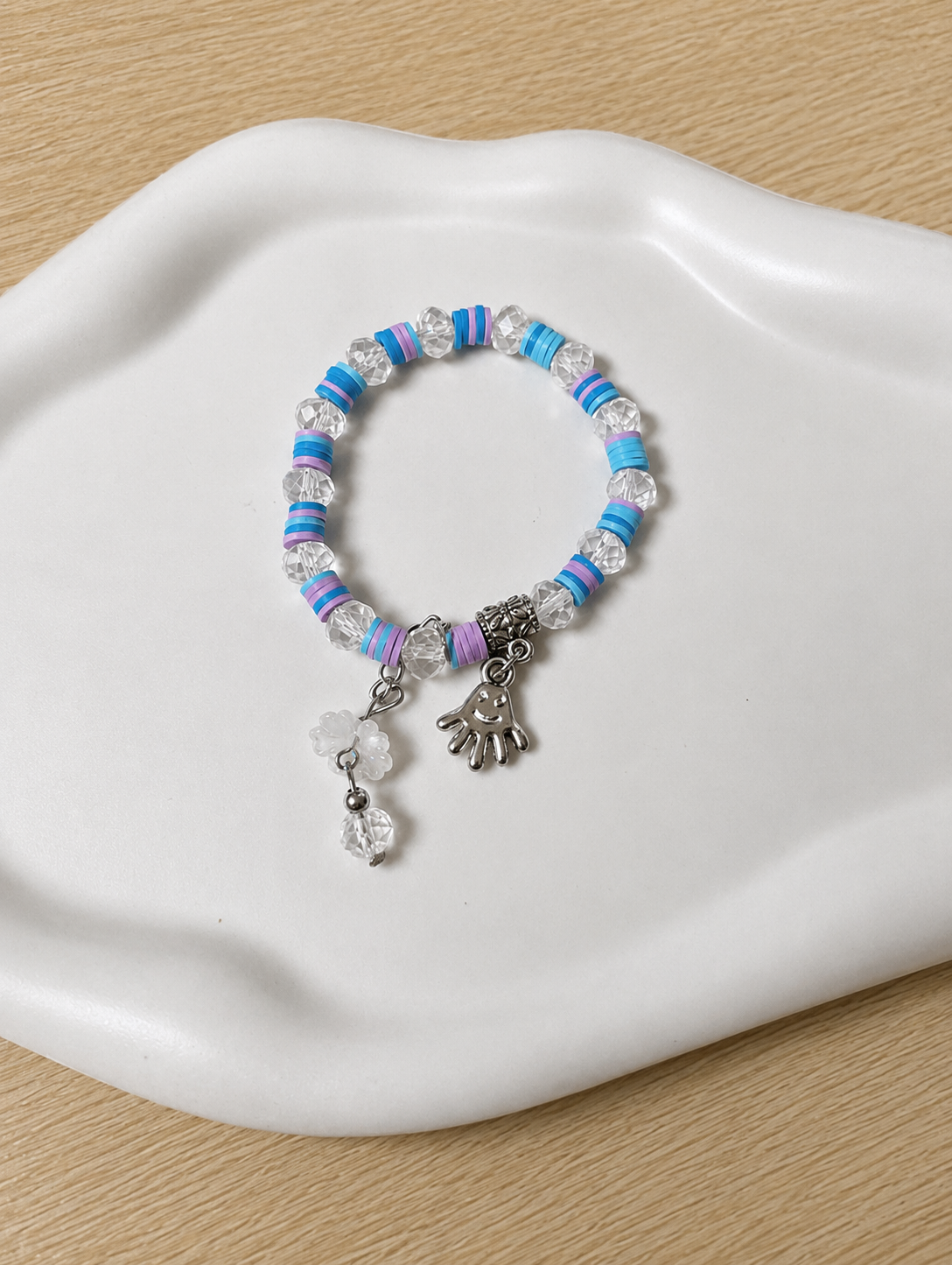 Blue-pink shade Charm Bracelet