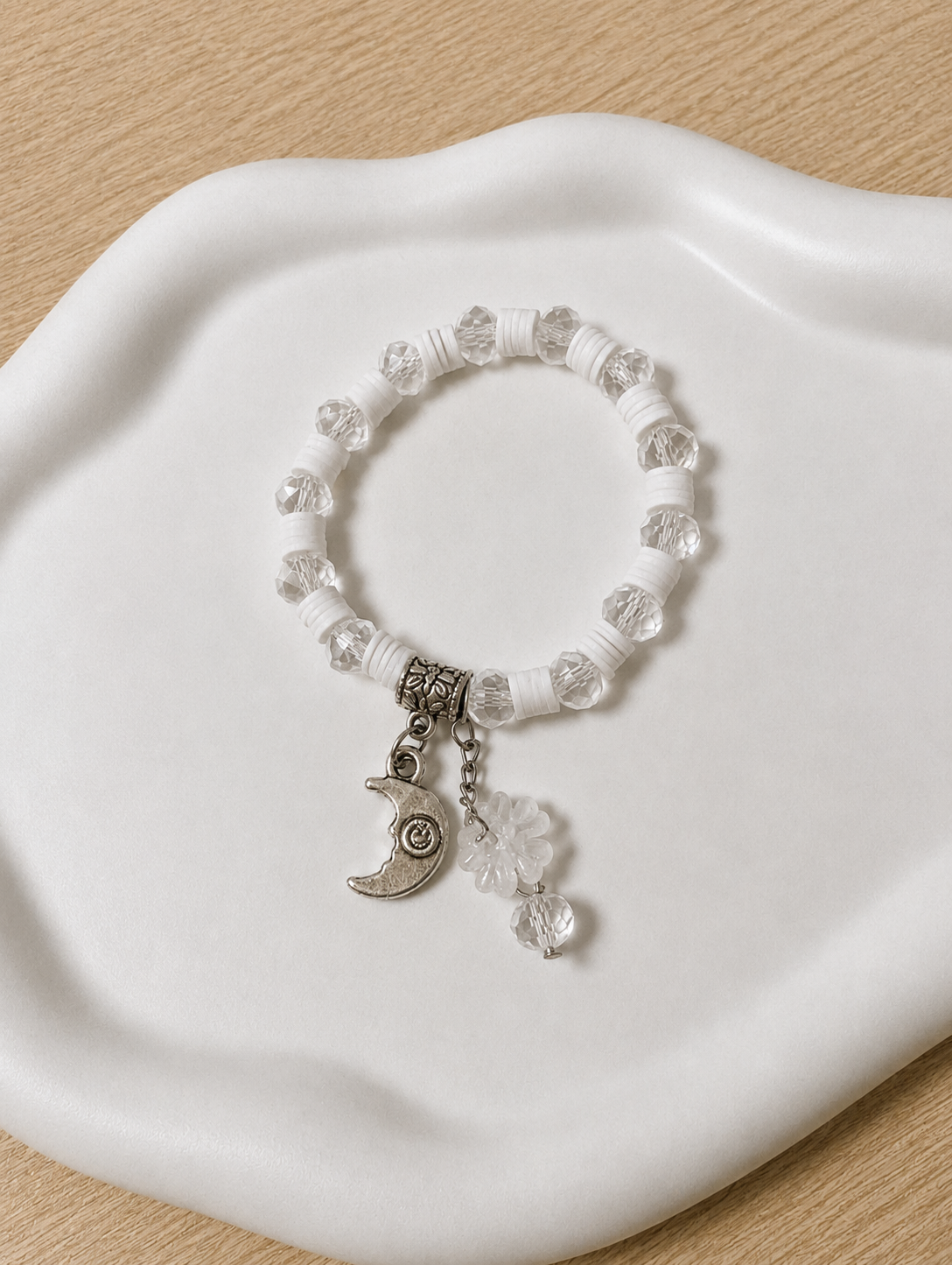 White-colour Charm Bracelet