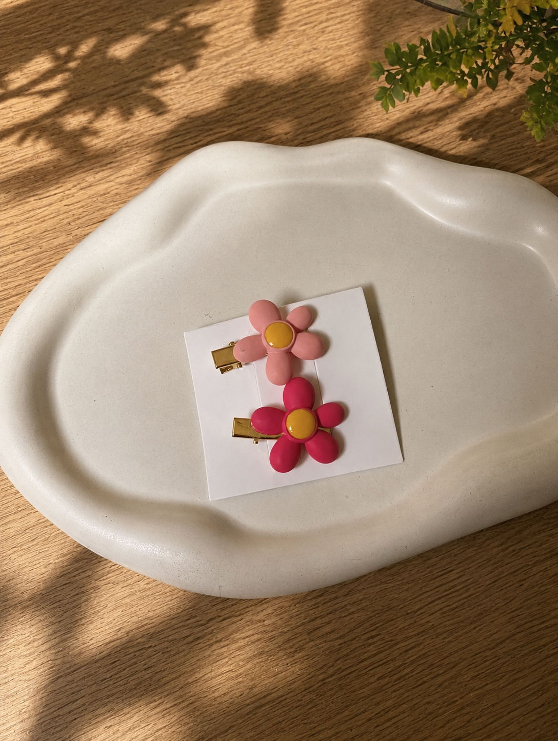 Flowery shaped Dual colour Hairpin set