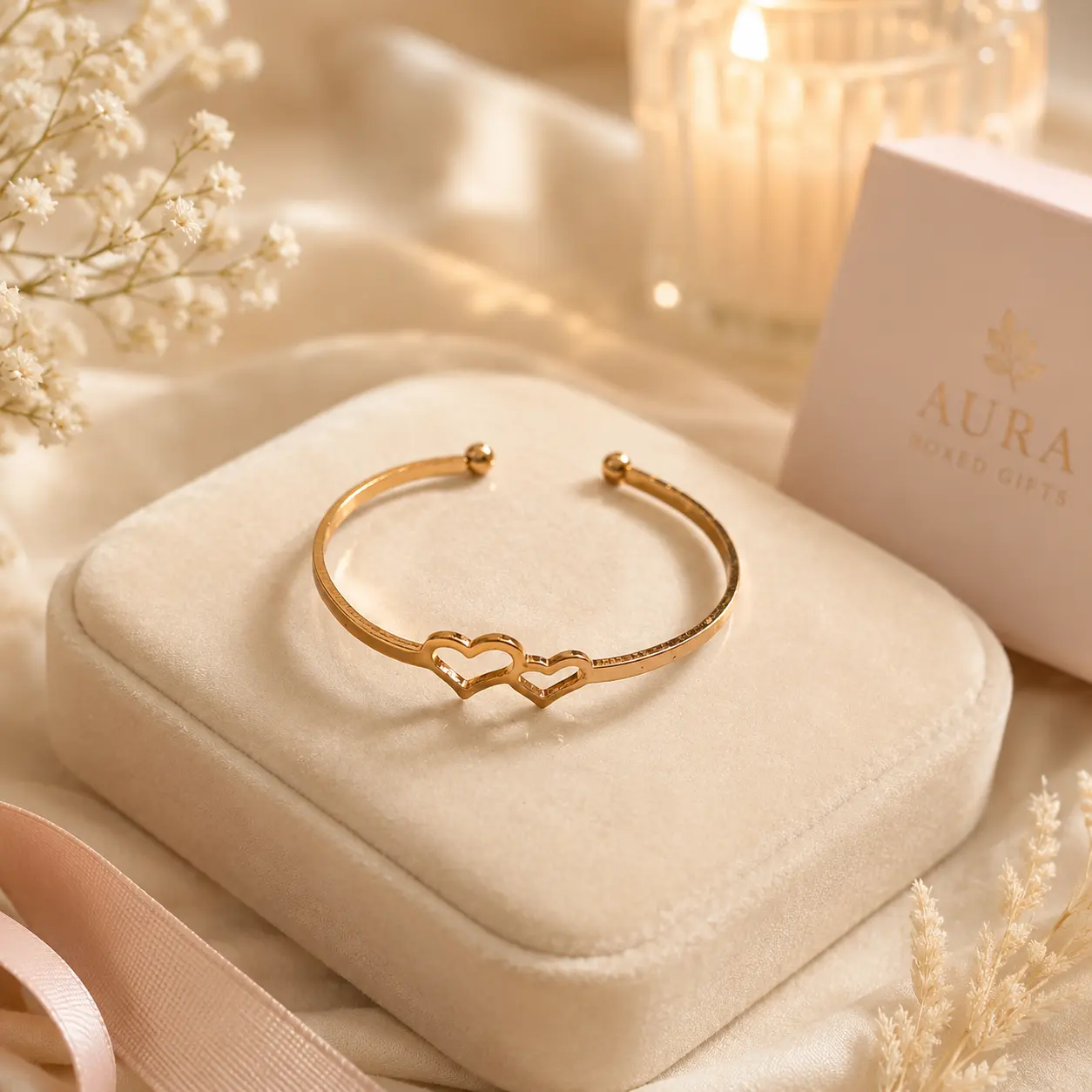 Twin Hearts Cuff bracelet
