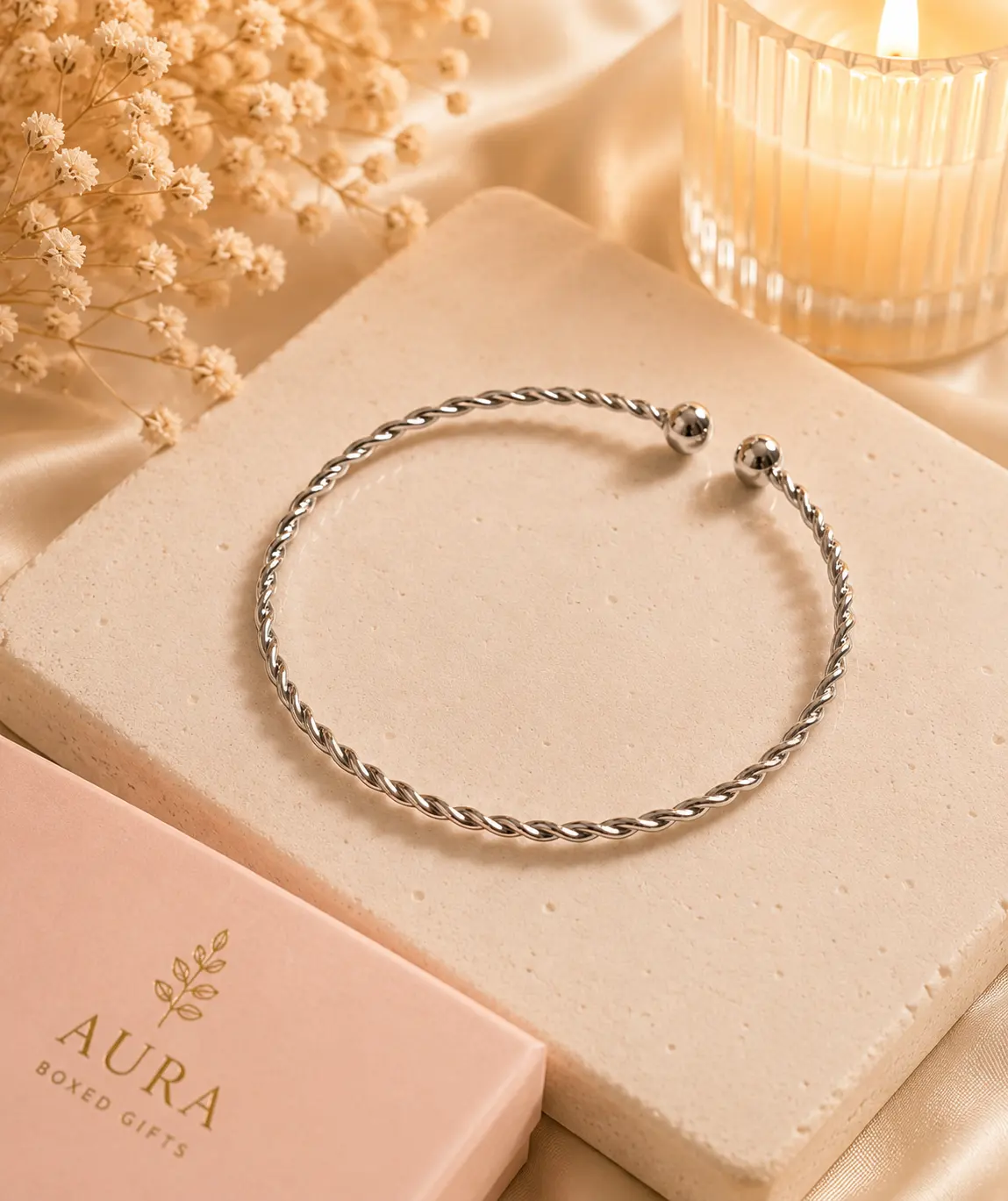 Silver Twist Cuff bracelet